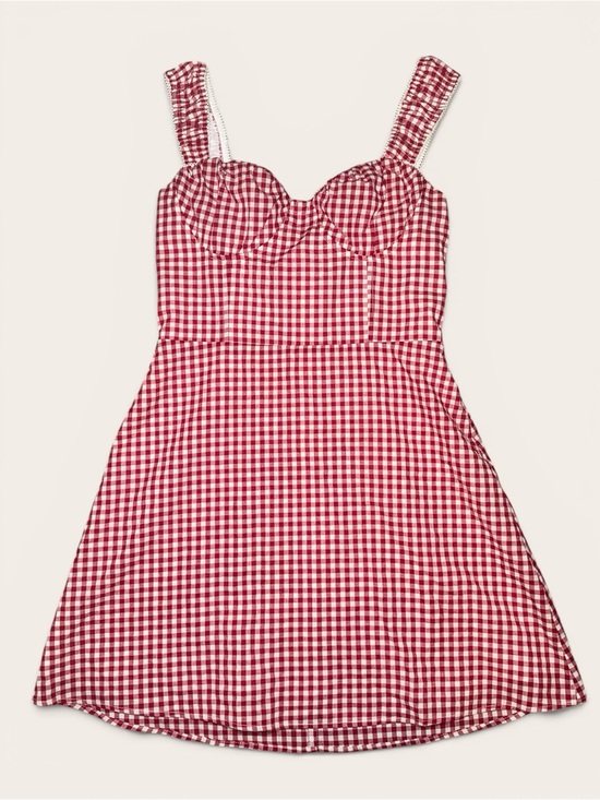 Princess Polly Dresses & Skirts - Princess Polly Red & White Gingham Mini Dress Size US 4 NWT
